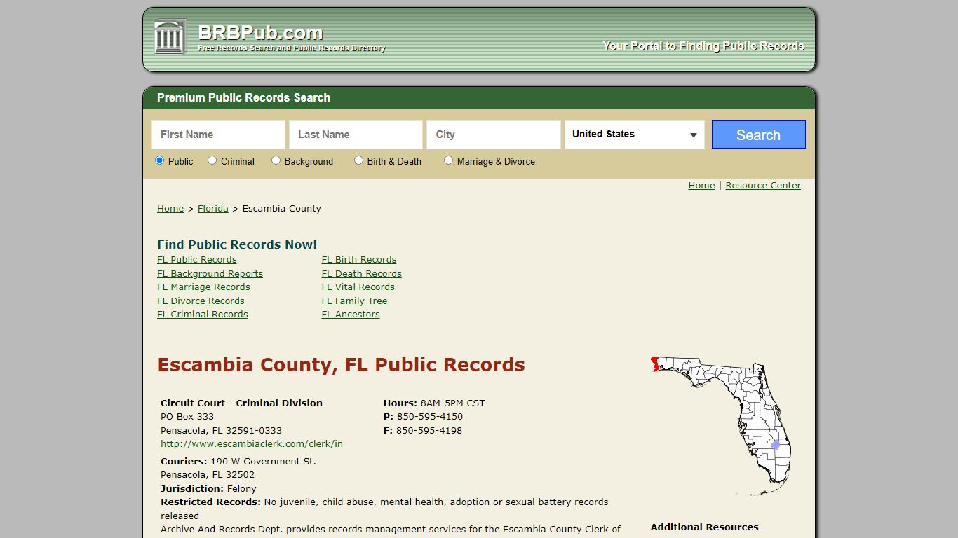 Escambia County Public Records | Search Florida Government ...